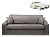 Sofy i kanapy - Vente-Unique 4-osobowa kanapa z ekspresowym mechanizmem rozkładania z tkaniny EMIR - Kolor: szary - Miejsce do spania: 160 cm - Materac 18 cm - miniaturka - grafika 1