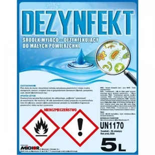 Płyn dezynfekująco-myjący do powierzchni DEZYNFEKT-H 5 litrów OGRANICZONA ILOŚĆ SC260 - Dezynfekcja - miniaturka - grafika 2