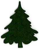 Dekoratorstwo - Petra's Bastel News Petra's Bastel-News A wtf1010  69 dekoracja ściółkowa, 15 X zimowe jodłowego o szerokości 100 MM, filc/jodłowa zieleń A-WTF1010-69 - miniaturka - grafika 1