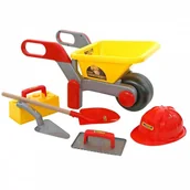 Zabawki i gry sportowe - Wader Quality Toys WADER QT Taczka + akcesoria + kask 50229 - miniaturka - grafika 1