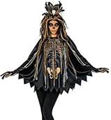 Stroje karnawałowe - Widmann Widmann 48155 kostium Voodoo Priesterka, ponczo z kapturem, mistrz czarownicy, impreza tematyczna, Halloween 48155 - miniaturka - grafika 1