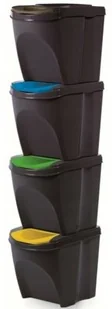 Kosz do segregacji śmieci Sortibox 20 l, 4 szt., antracyt - Kosze na śmieci - miniaturka - grafika 2