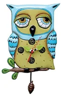 Zegary - ENESCO Zegar ścienny, motyw "Sowa", żywica syntetyczna, 30,5 cm (p1062), niebieski P1062 - miniaturka - grafika 1