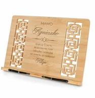 Gadżety dla niej i dla niego - Murrano Pulpit drewniany podstawka z grawerem dla mamy PULP-BMB-027 - miniaturka - grafika 1