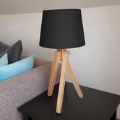 Lampy stojące - Spotlight RUNE Nocna Spot-Light 6315074 Drewno Dębowe/Tkanina - miniaturka - grafika 1