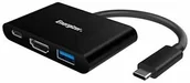 Ładowarki do telefonów - Energizer HC303CV koncentrator 3 w 1 USB C3.1 z kablem USB 5 portów 12 cm bardzo szybka synchronizacja czarny 3492548226948 - miniaturka - grafika 1