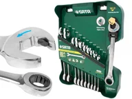 Zestawy narzędziowe - Sata Klucze płasko - oczkowy zestaw 12 szt. z podwójna grzechotką - miniaturka - grafika 1