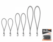 Pozostałe akcesoria do uprawy roślin - BRADAS Zestaw gum z hakiem PVC do mocowania 2x18/25/40cm szary 5501 BCH3-04SET1GY-B - miniaturka - grafika 1