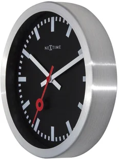 Nextime Zegar ścienny, stojący z indeksami, Station, czarny, 19x3,5 cm - Zegary - miniaturka - grafika 5