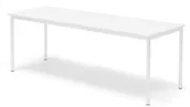 Meble do szkół i przedszkoli - AJ Produkty Stół BORS, 1800x700x720 mm, laminat biały, biały - miniaturka - grafika 1