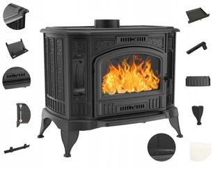 Kratki.pl Marek Bal Piec żeliwny koza K9 z ASDP  150 10 kW KOZA/K9/150/ASDP - Kominki wolnostojące - miniaturka - grafika 3