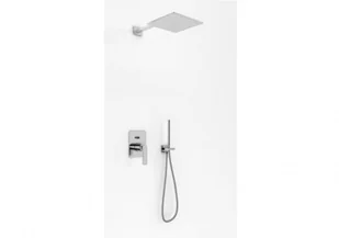 Kohlman Experience Zestaw prysznicowy podtynkowy z deszczownicą kwadratową 40x40 cm i słuchawką chrom QW210EQ40 - Baterie wannowe i prysznicowe - miniaturka - grafika 2