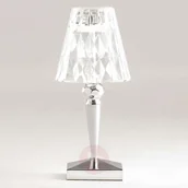 Lampy stojące - Kartell Dekoracyjna lampa stołowa LED Battery, IP54, chrom - miniaturka - grafika 1