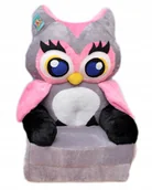 Fotele i pufy dla dzieci - Fotel Dla Dzieci Rozkładany Pufa Fotelik Pluszowy - miniaturka - grafika 1