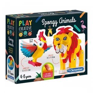 Clementoni Play Creative, zestaw kreatywny Miękkie Zwierzątka, 15284 - Klocki - miniaturka - grafika 4