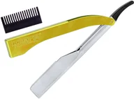 Brzytwy fryzjerskie - Kiepe brzytwa profesjonalna aluminiowa z grzebieniem złota - miniaturka - grafika 1