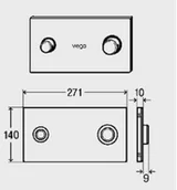 Przyciski spłukujące - Viega Visign for Public 2 Płytka uruchamiająca do WC stalowy polerowany 8327.1 672 058 - miniaturka - grafika 1