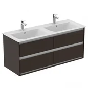 Szafki łazienkowe - Ideal Standard Connect Air Szafka pod umywalkę 120x51,7x44 cm ciemnobrązowa mat/biała mat E0822VY - miniaturka - grafika 1