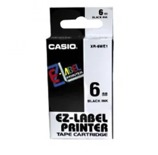 Casio Taśma do drukarki etykiet XR-6X1 czarny druk/przezroczysty podkład 6mmmm XR-6X1 XR-6X1 - Papier do drukarek - miniaturka - grafika 3