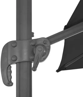 vidaXL Parasol wiszący z aluminiowym słupkiem 3x3 m czarny 47000 - Parasole ogrodowe - miniaturka - grafika 8
