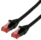 Kable miedziane - Rotronic ROLINE 21152500 przewód krosowy "Kat.6 UTP, LSOH ", Component Level, czarny 0,5m 21152550 - miniaturka - grafika 1