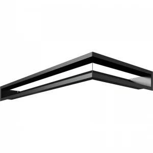 Kratki.pl LUFT narożny lewy czarny 80x40x9 LUFT/NL/9/8040/45S/C - Akcesoria kominkowe Kratki.pl LUFT narożny lewy czarny 80x40x9 LUFT/NL/9/8040/45S/C - Akcesoria kominkowe - miniaturka - grafika 1