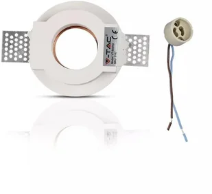 v-tac Oprawa Oczko V-TAC GIPS GU10 Okrągła Wpuszczana G-K Biały+Złoto VT-866 - Oprawy, klosze i abażury - miniaturka - grafika 4