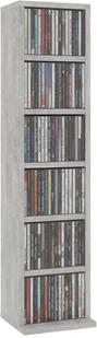 vidaXL vidaXL Szafka na CD, betonowy szary, 21x16x88 cm, płyta wiórowa - Regały - miniaturka - grafika 9