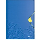 Teczki i skoroszyty - Leitz Teczka z gumką Urban Chic, PP, A4, grzbiet 15 mm, mieści 150 kartek, niebieska 46490032 - miniaturka - grafika 1