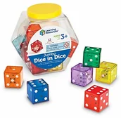 Zabawki kreatywne - Learning Resources Jumbo kostka w kostkach - zestaw 12 sztuk LER7699 - miniaturka - grafika 1