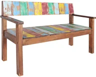 Ławki do przedpokoju - VidaXL Lumarko Ławka, 115 cm, lite drewno z odzysku 326182 VidaXL - miniaturka - grafika 1