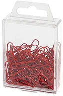 Spinacze i klipsy do papieru - WEDO Wedo 901244202 spinacze biurowe (metal, 27 mm, z powłoką z tworzywa sztucznego) 100 sztuk, czerwone 901244202 - miniaturka - grafika 1