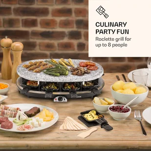 Klarstein Grill raclette All-U-Can z akcesoriami 4 w 1 dla 8 osób GQ6-AllUCanCoasters - Raclette - miniaturka - grafika 2