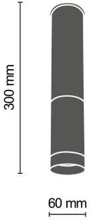 Amplex LAMPA sufitowa KAVOS 0379 metalowa OPRAWA okrągła tuba downlight czarny złoty 0379 - Lampy sufitowe - miniaturka - grafika 2