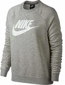 Swetry damskie - Nike Rally Crew HBR bluza damska z długim rękawem, szary, l - miniaturka - grafika 1