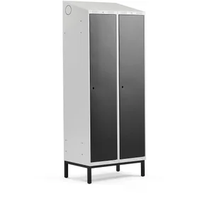 AJ Produkty Szafa ubraniowa ze skośnym daszkiem, na nóżkach - Szafki BHP AJ Produkty Szafa ubraniowa ze skośnym daszkiem, na nóżkach - Szafki BHP - miniaturka - grafika 10