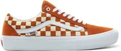 Trampki damskie - Vans obuwie OLD SKOOL PRO CHECKERBOARD) Golden Oak - miniaturka - grafika 1