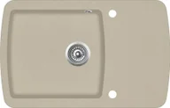 Zlewozmywaki - vidaXL Granitowy zlewozmywak jednokomorowy beżowy 144850 - miniaturka - grafika 1