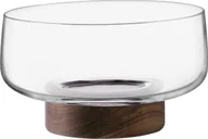 Miski i półmiski - LSA miska do serwowania City 30 cm szkło/drewno przezroczysty/ciemny brąz twm_912515 - miniaturka - grafika 1