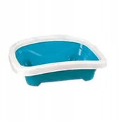 Kuwety dla kotów - Argi Kuweta Na Żwirek Dla Kota Z Ramką Niebiesk - miniaturka - grafika 1