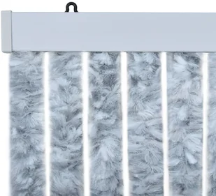 VidaXL Zasłona na owady, szarość i biel, 90x220 cm, szenil 284280 VidaXL - Moskitiery - miniaturka - grafika 13