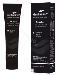 Biodent DENTISSIMO DENTISSIMO SWISS Pasta do zębów CZARNA EXTRA WYBIELANIE 75 ml - Pasty do zębów - miniaturka - grafika 2