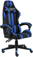 Fotele gamingowe - vidaXL Fotel dla gracza, czarno-niebieski, sztuczna skóra vidaXL - miniaturka - grafika 1