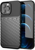Etui i futerały do telefonów - Hurtel Thunder Case elastyczne pancerne etui pokrowiec iPhone 13 Pro Max czarny - miniaturka - grafika 1
