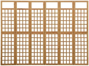 VidaXL Lumarko Parawan pokojowy 6-panelowy/trejaż, drewno jodłowe, 242,5x180cm 316481 VidaXL - Parawany - miniaturka - grafika 2