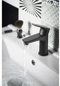 Baterie umywalkowe - Aqualine LOTTA bateria umywalkowa bez odpływu czarny LT602B - miniaturka - grafika 1