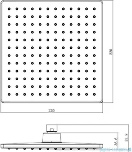 Oltens Atran S) zestaw prysznicowy termostatyczny z kwadratową deszczownicą 36501100 - Zestawy prysznicowe - miniaturka - grafika 4