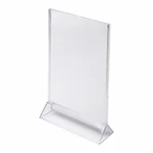 Akcesoria do reklamy - Stojak informacyjny typu T A4 pionowo plexi odlewany TA4P - miniaturka - grafika 1