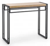 Konsole i sekretarzyki - HALMAR Konsolka kolor dąb złoty / czarny metal BOLIVAR KN1 loft - miniaturka - grafika 1