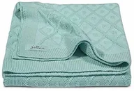 Koce i narzuty dla dzieci - Jollein 516 511 65077 dziane koc 75 x 100 cm, Diamond Knit Vintage Green - miniaturka - grafika 1